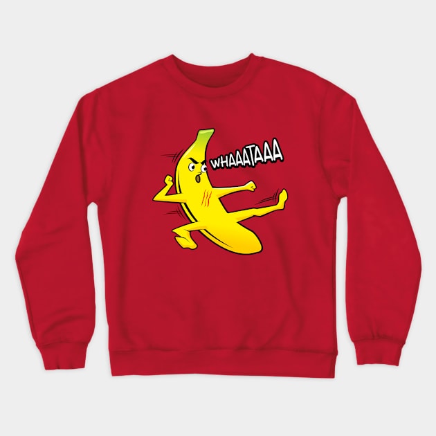 banana kick Crewneck Sweatshirt by Rendra